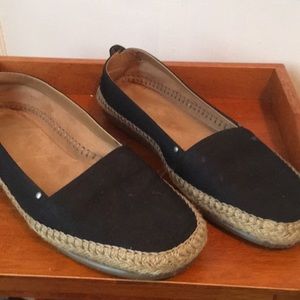 Black canvas espadrilles